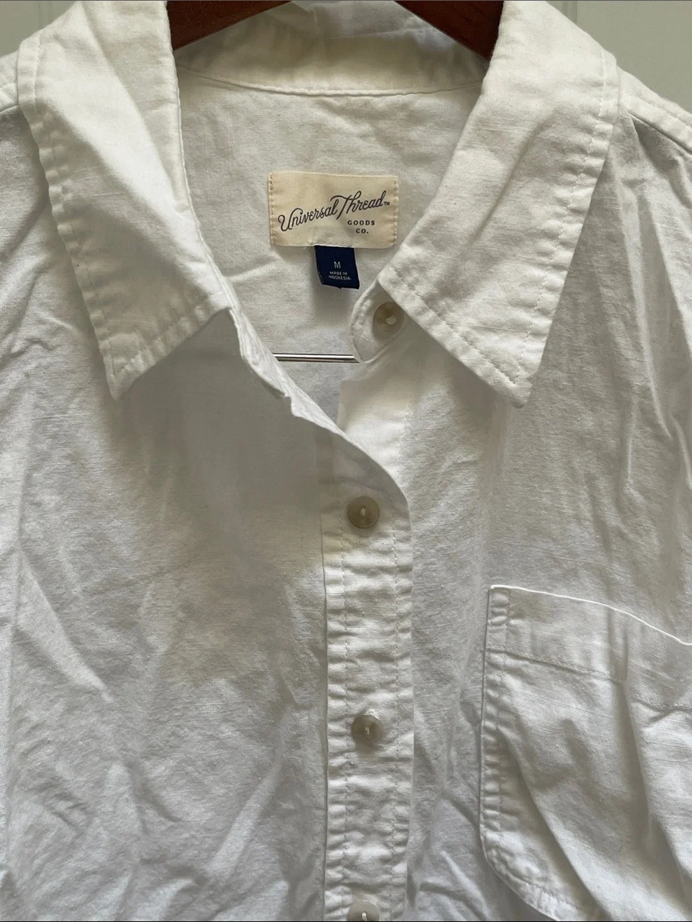 Universal Thread White Cropped Button-Up - Picture 3 of 6